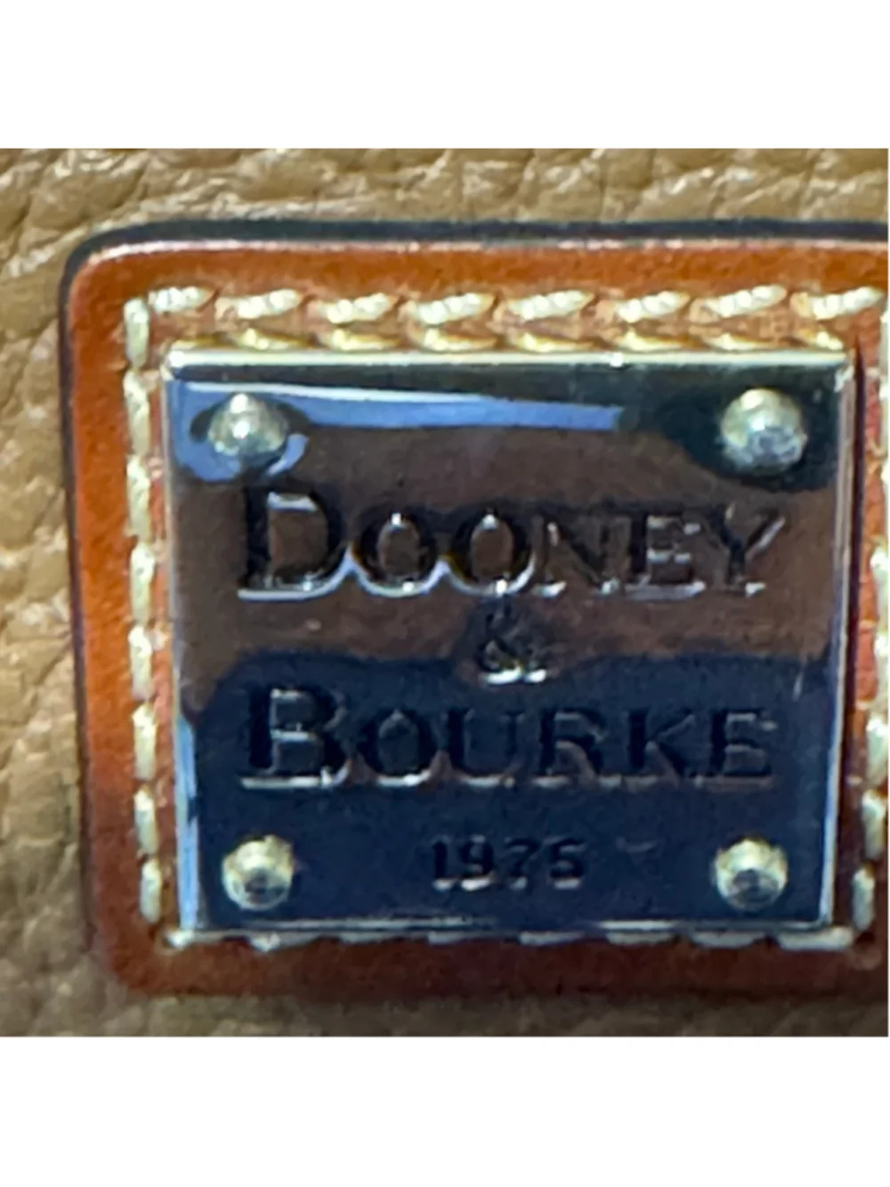 Dooney & Bourke 1975 Pebbled Leather Crossbody Shoulder Bag Brown Red